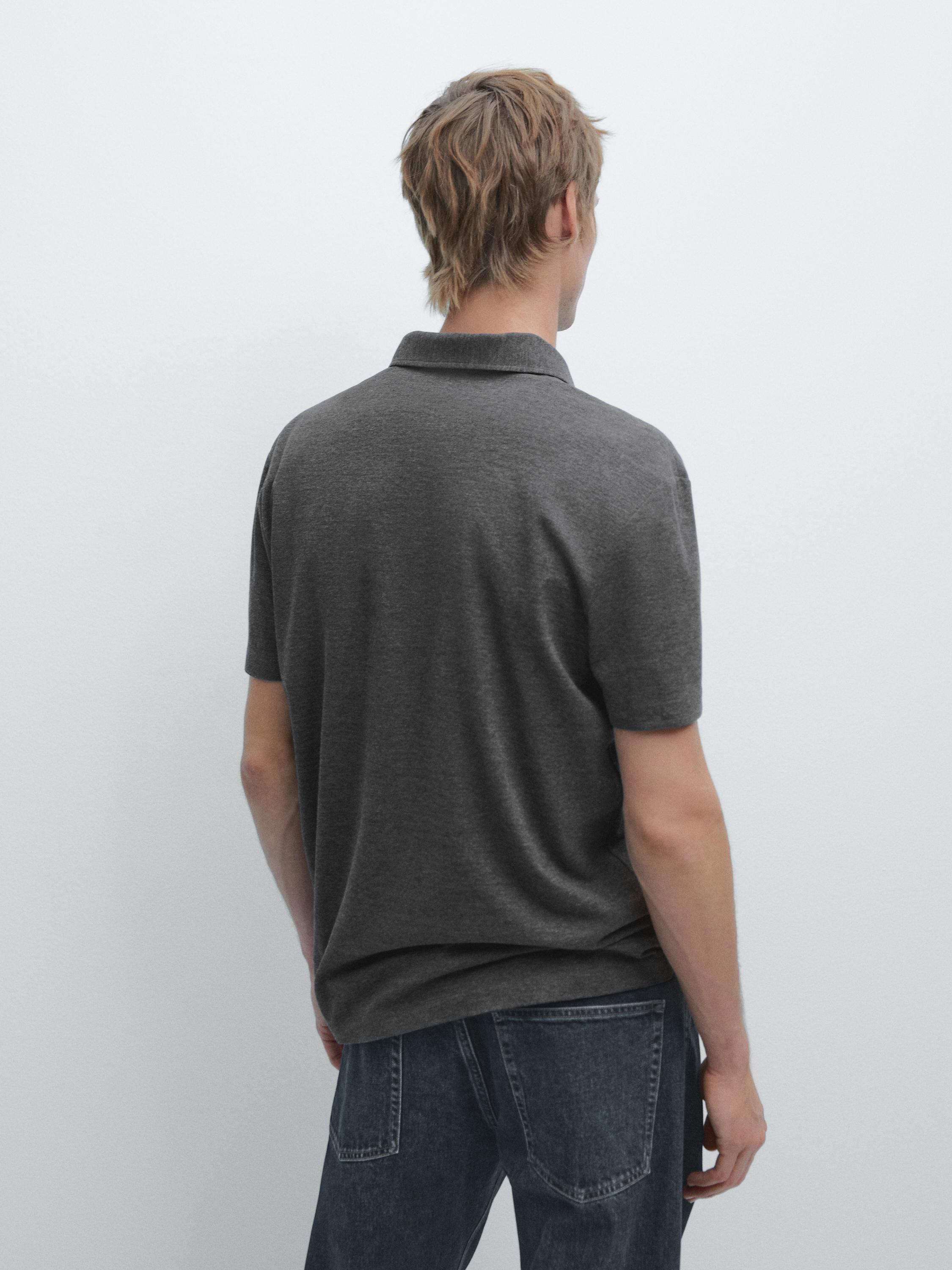 Short sleeve cotton polo shirt